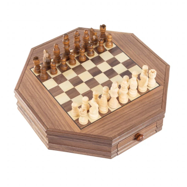Trademark Games Octagonal Chess and Checkers Set - 10