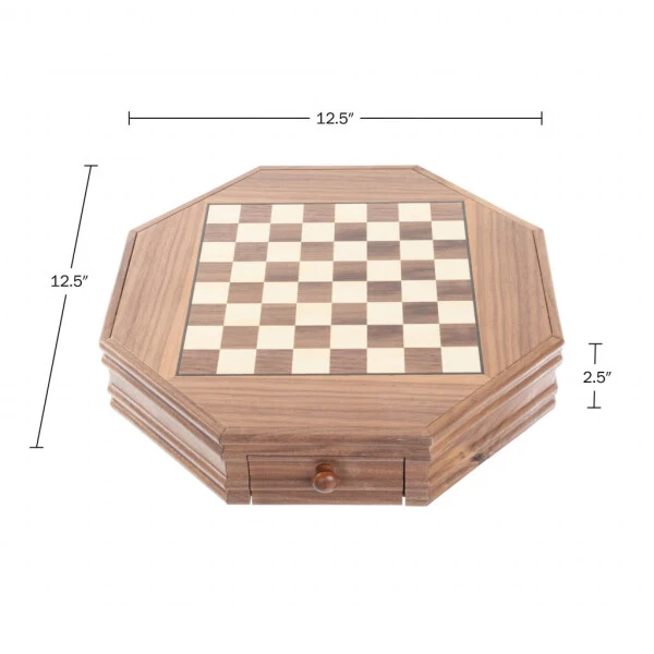 Trademark Games Octagonal Chess and Checkers Set - TRADEMARK GAMES (1)