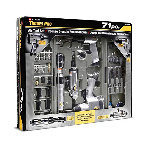 Tradespro Air Tool and Accessories Kit, 71 Piece, Impact Wrench, Air Ratchet, Die Grinder, Aire Hammer, Hose Fittings, Storage Case - 836668 - 6