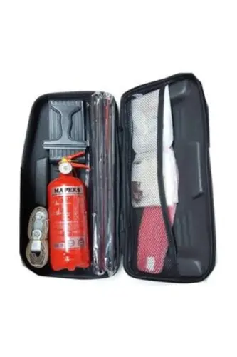 Traffic Set First Aid Luxury Bag - 1 Kg Fire Extinguisher + 4 Color - GENEL MARKALAR (1)