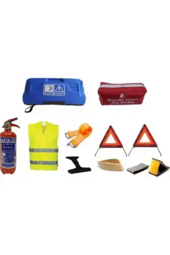 Traffic Set First Aid Luxury Bag - 1 Kg Fire Extinguisher + 4 Color - 3