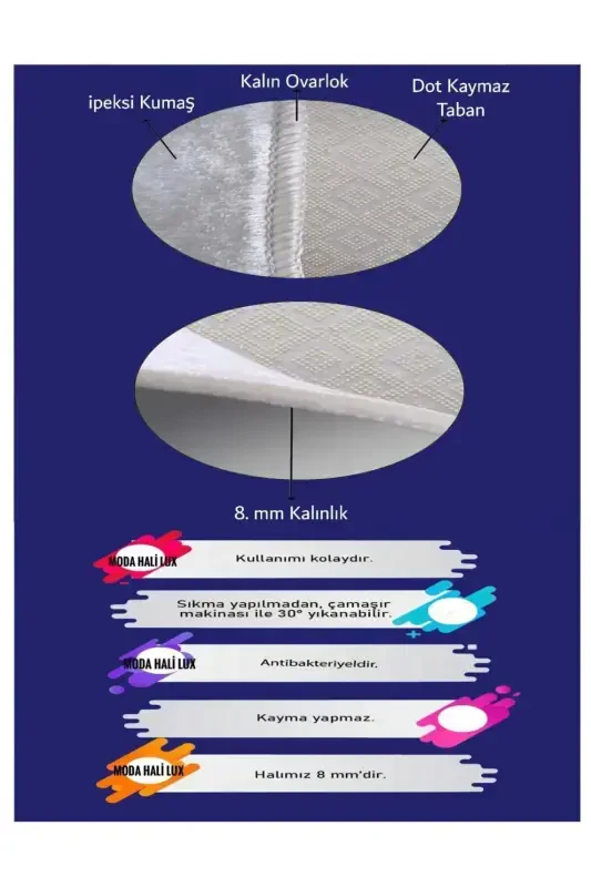 Trafik Çocuk Oyun Halısı Kaymaz Makinede Yıkanabilir Eğitici Bebek Ve Çocuk Odası Halısı Oyun Matı 1-Renkli3795 - 3