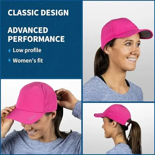 TrailHeads UV Protection Running Hats for Women, 50+ UPF - Summer Hats for Women Baseball Cap - Tennis, Golf, Gym, Workout - 5