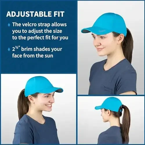 TrailHeads UV Protection Running Hats for Women, 50+ UPF - Summer Hats for Women Baseball Cap - Tennis, Golf, Gym, Workout - 3
