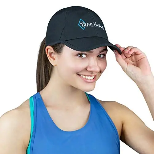 TrailHeads UV Protection Running Hats for Women, 50+ UPF - Summer Hats for Women Baseball Cap - Tennis, Golf, Gym, Workout - 1