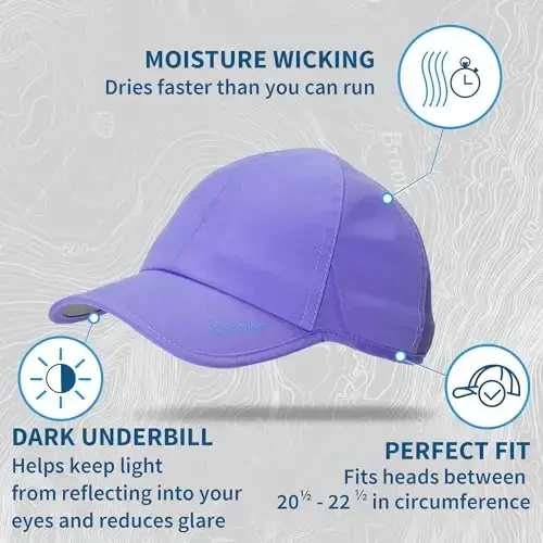 TrailHeads UV Protection Running Hats for Women, 50+ UPF - Summer Hats for Women Baseball Cap - Tennis, Golf, Gym, Workout - 3