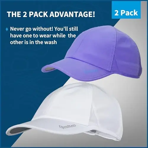 TrailHeads UV Protection Running Hats for Women, 50+ UPF - Summer Hats for Women Baseball Cap - Tennis, Golf, Gym, Workout 