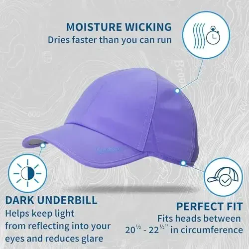 TrailHeads UV Protection Running Hats for Women, 50+ UPF - Summer Hats for Women Baseball Cap - Tennis, Golf, Gym, Workout - 4