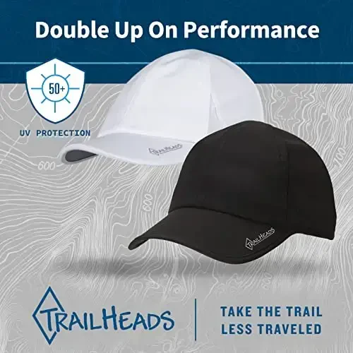 TrailHeads UV Protection Running Hats for Women, 50+ UPF - Summer Hats for Women Baseball Cap - Tennis, Golf, Gym, Workout - 5