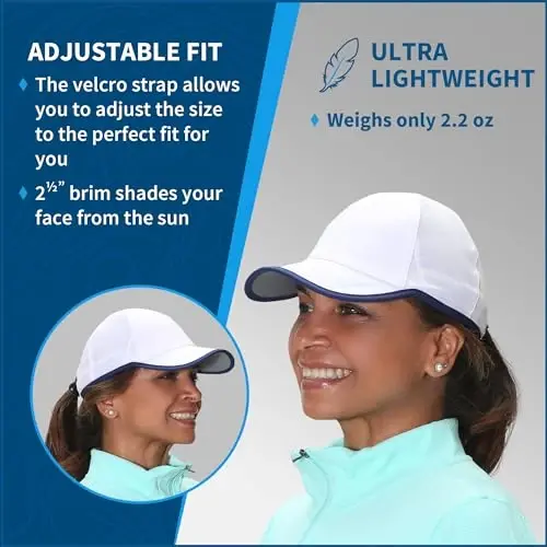 TrailHeads UV Protection Running Hats for Women, 50+ UPF - Summer Hats for Women Baseball Cap - Tennis, Golf, Gym, Workout - 5