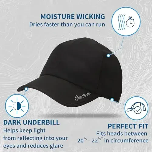 TrailHeads UV Protection Running Hats for Women, 50+ UPF - Summer Hats for Women Baseball Cap - Tennis, Golf, Gym, Workout - 6