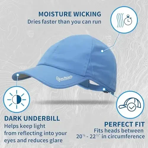 TrailHeads UV Protection Running Hats for Women, 50+ UPF - Summer Hats for Women Baseball Cap - Tennis, Golf, Gym, Workout - 3
