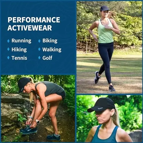 TrailHeads UV Protection Running Hats for Women, 50+ UPF - Summer Hats for Women Baseball Cap - Tennis, Golf, Gym, Workout - 5