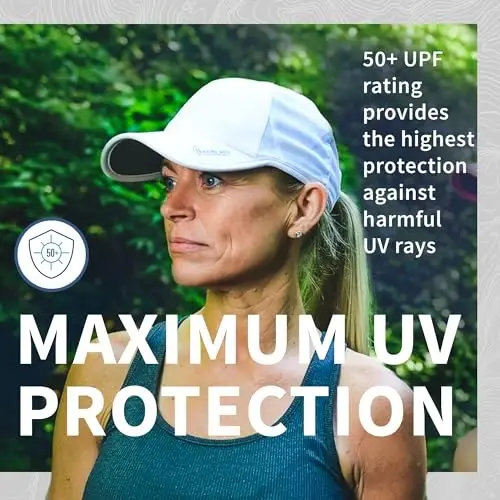 TrailHeads UV Protection Running Hats for Women, 50+ UPF - Summer Hats for Women Baseball Cap - Tennis, Golf, Gym, Workout 