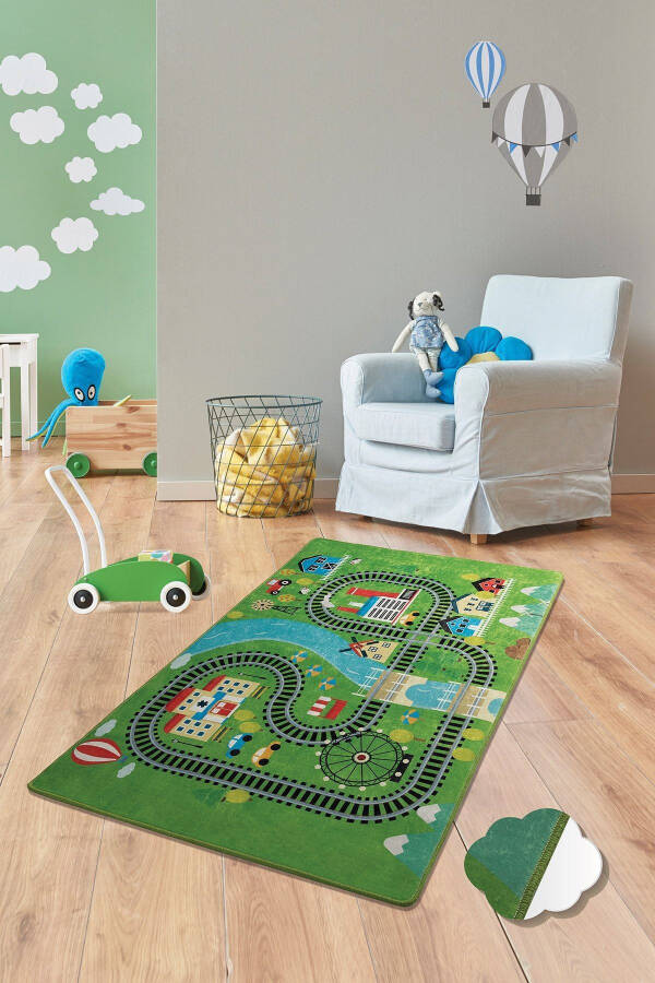 Train Children's Rug Djt Children And Baby Rug Washable - 1