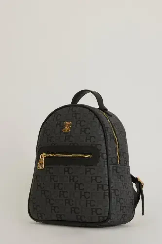 Tramlı Alfabe Antrasit Kadın Sırt Çantası 05PO22Y1541-Tramlı Alfabe Antrasit - PIERRE CARDIN (1)
