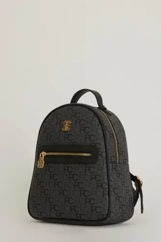 Tramlı Alfabe Antrasit Kadın Sırt Çantası 05PO22Y1541-Tramlı Alfabe Antrasit - PIERRE CARDIN (1)