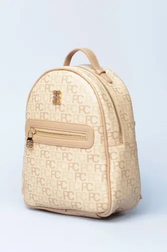 Tramlı Alfabe Nude Kadın Sırt Çantası 05PO22Y1541-Tramlı Alfabe Nude 