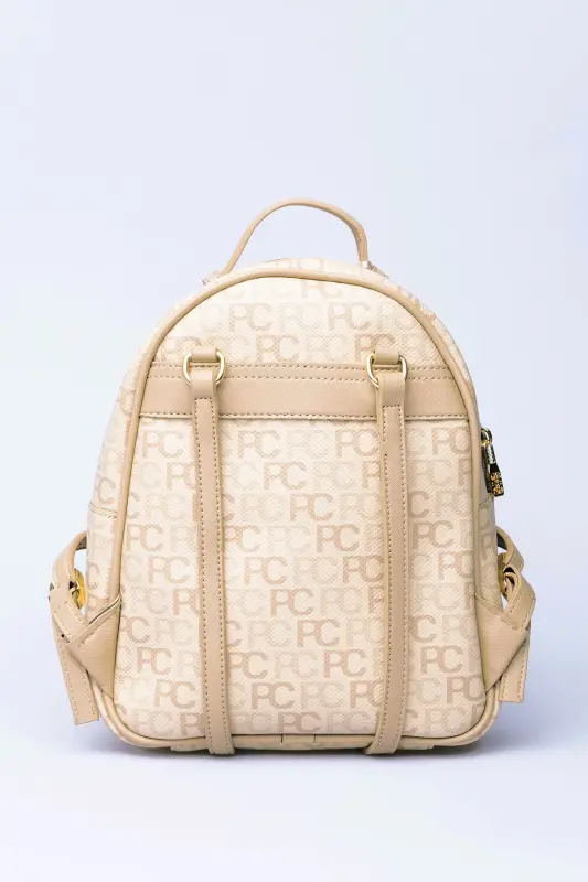 Tramlı Alfabe Nude Kadın Sırt Çantası 05PO22Y1541-Tramlı Alfabe Nude - 5