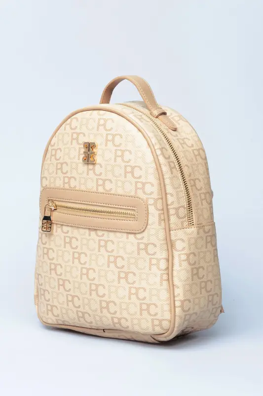 Tramlı Alfabe Nude Kadın Sırt Çantası 05PO22Y1541 - Tramlı Alfabe Nude - PIERRE CARDIN