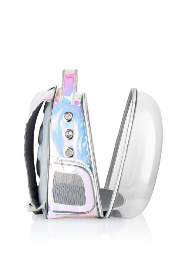 Transparent Astronaut Holographic Cat Carrier Bag - 6