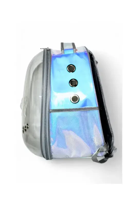 Transparent Astronaut Holographic Cat Carrier Bag - 5