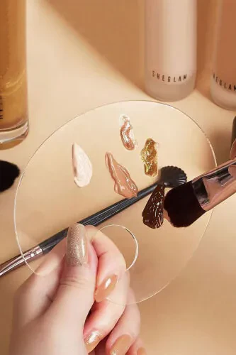 Transparent Foundation Palette Mixing Palette for Liquid Foundation Makeup Makeup Organizer - BAHELS BEAUTY (1)
