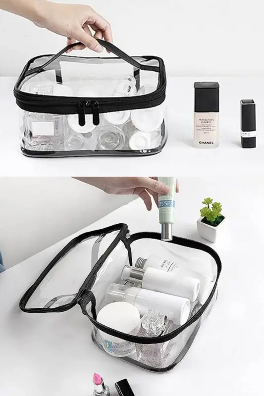 Transparent Multipurpose Waterproof Cabin Size Makeup Bag - 1