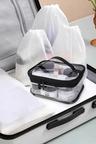 Transparent Multipurpose Waterproof Cabin Size Makeup Bag - 7
