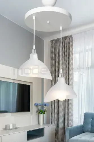 Transparent Pendant Chandelier Bedroom Living Room Kitchen Corridor Lamp-Transparent - 1
