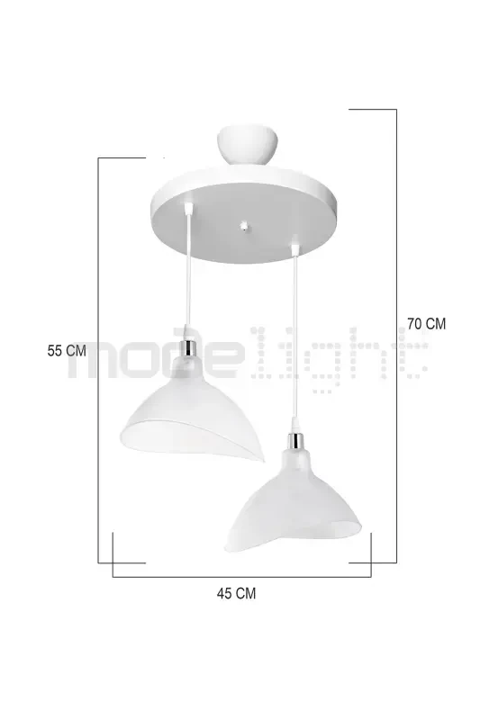 Transparent Pendant Chandelier Bedroom Living Room Kitchen Corridor Lamp-Transparent - 3