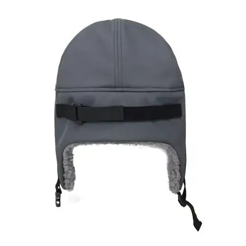 Trapper Hat for Men Women Waterproof Winter Warm Baseball Cap with Ear Flaps and Mask - 4