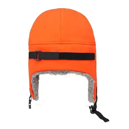 Trapper Hat for Men Women Waterproof Winter Warm Baseball Cap with Ear Flaps and Mask - 4