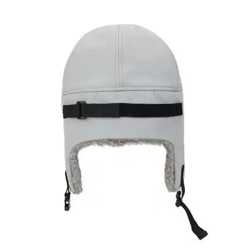 Trapper Hat for Men Women Waterproof Winter Warm Baseball Cap with Ear Flaps and Mask - 4