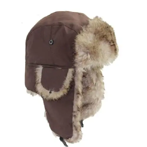 ASWER Trapper Warm Russian Trooper Hat Winter Skiing Cap Women Men Windproof - ASWER (1)