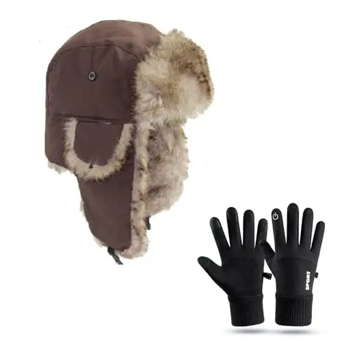 Trapper Warm Russian Trooper Hat Winter Skiing Cap Women Men Windproof 