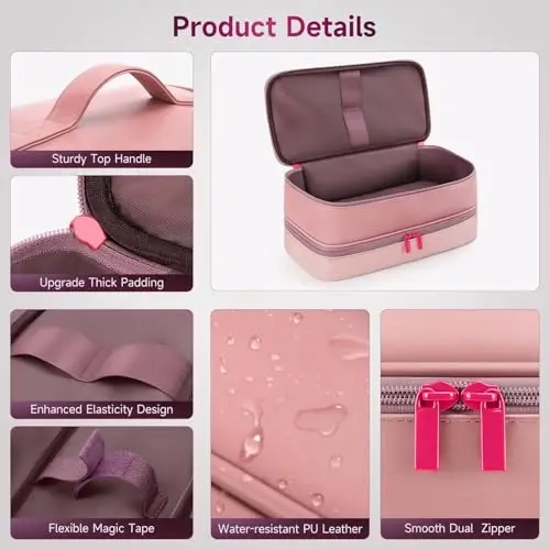 Travel Hair Dryer Case for Shark FlexFusion Case, Portable Hair Tools Bag for Shark FlexStyle Blow Dryer, Double-Layer Storage Carrying Case for Shark Flex Fusion Air Straightener AttacModazoneents Holder - 6