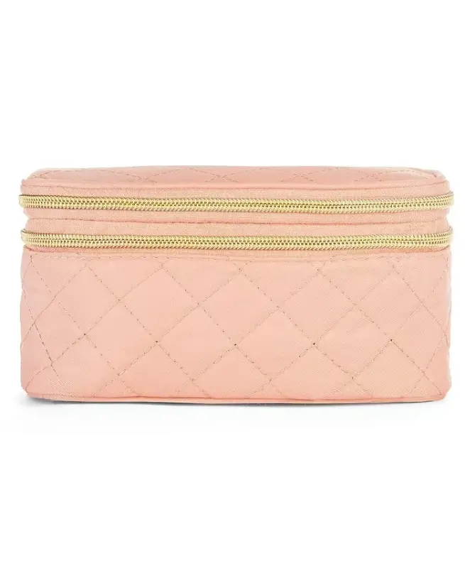 Travel Makeup Case (1 Piece) with Travel-Sized Makeup Brushes (4 Pieces) | Travel Accessories-Rose gold - MS. JETSETTER