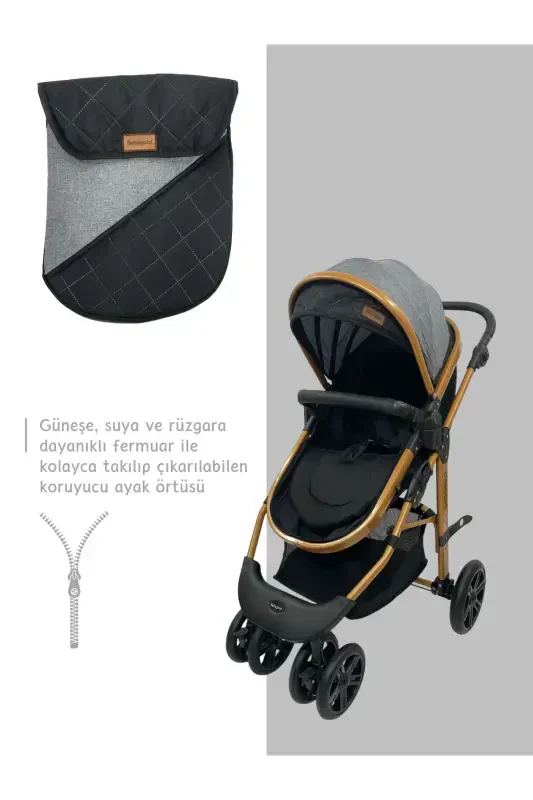 Travel Sistem, Ikki tomonlama, (Sayohat tizimi) Bolalar aravachasi Pusetsiz-Kulrang - 4