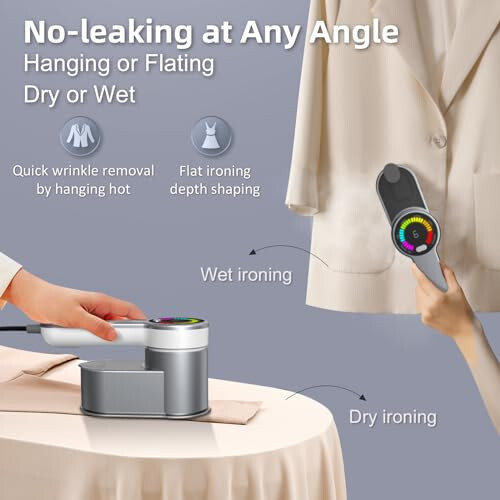 Travel Steamer for Clothes Portable Mini-6 Intelligent Ironing Modes. Travel Iron Mini with Steam Clothes Steamer, Digital Diplay Screen. Portable Steamer & Mini Iron for Home and Travel. - 3