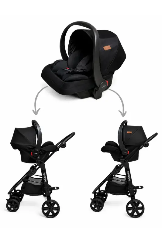 Travel System, Reversible, ( Travel System ) Stroller - Black Black - 3