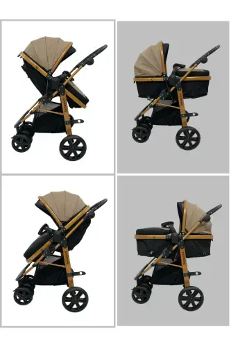 Travel System, Two-way, (Travel System) Baby Stroller Without Carrycot-Beige - BEBEGOLD (1)
