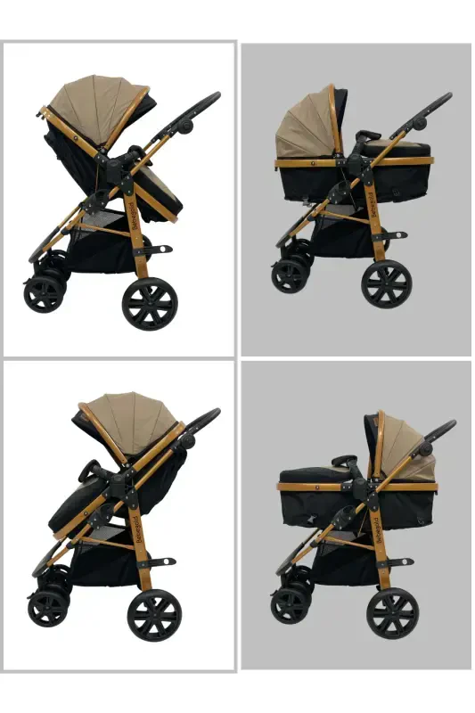 Travel System, Two-way, (Travel System) Baby Stroller Without Carrycot-Beige - 2