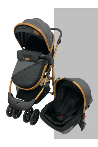 Travel System, with Stroller, Two-Way, (Travel System) Baby Stroller-Ecru - BEBEGOLD (1)