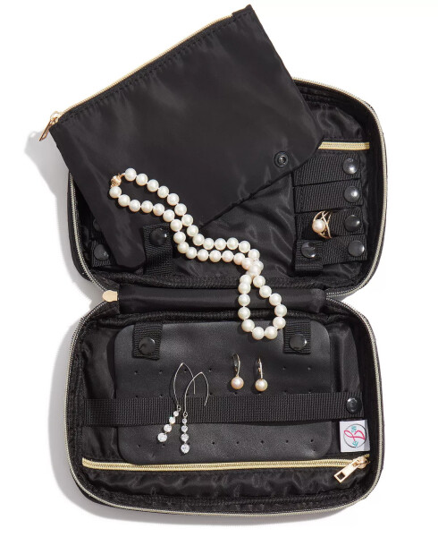 Travel Trio (3 Pieces) with Jewelry Case, Makeup Case, and Toiletry Bag | Travel Accessories Black - 3