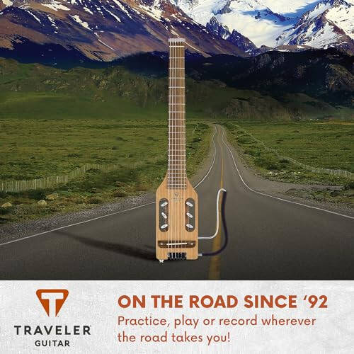 Traveler Guitar Ultra-Light Mahogany Nylon Gitara | Olib tashlanuvchi oyok taxtachasi bor gitar | To'liq 24 3/4