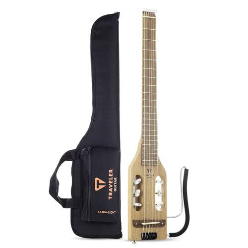 Traveler Guitar Ultra-Light Mahogany Nylon Guitar | Travel Guitar with Removable Lap Rest | Full 24 3/4