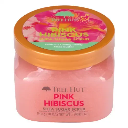 Tree Hut Body Scrub, Shea Sugar Hydrating Exfoliator for Softer, Smoother Skin, Pink Hibiscus, 18 oz - 7