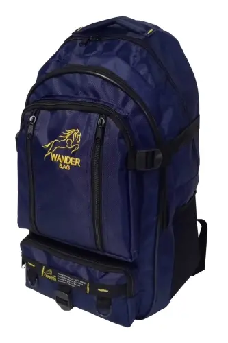 Trekking Yarı Dağcı Körüksüz Sırt Çantası 50 Lt Su Geçirmez Kumaş Unisex - Lacivert - WANDER (1)