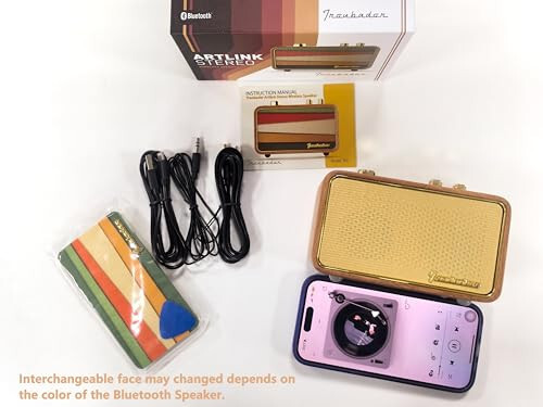 Trenbader Retro Bluetooth Karnay, Artlink Stereo Simsiz Karnay Yong'oq Yog'ochli AM/FM Radio Kichik Vintaj Bluetooth Karnay Bluetooth 5.0 Ulanishi bilan Sovg'a, Partiya, Sayohat, Ofis, Uy uchun Yog'och... - 6